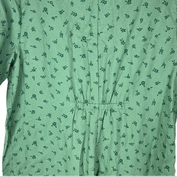 The Nines by Hatch Button Romper Jumpsuit Green Floral Maternity Size XXL - Picture 14 of 15